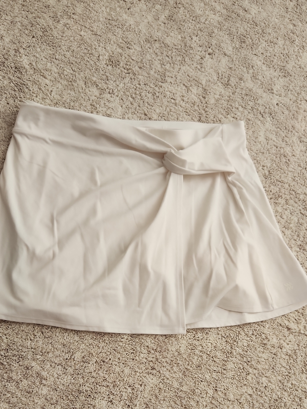 White Tie-Front Skort